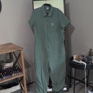 Lucy & Yak Sage Green Cotton Jumpsuit